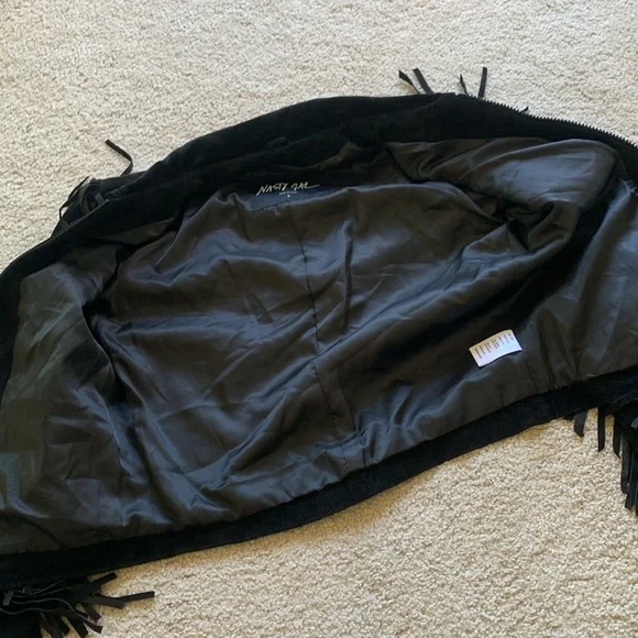 Nasty Gal suede fringe Leather Jacket Cowboy western small NWOT - Picture 3 of 10